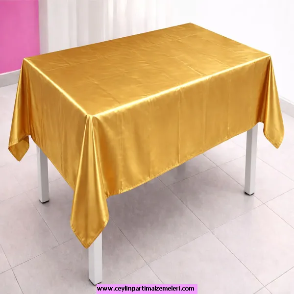 Parlak Gold Masa Örtüsü